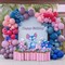 Hot Pink Blue Purple Balloon Arch - Double Stuffed Dusty Slate Blue Lavender Magenta Balloon Garland Royal Pink Latex Balloons Kit for Tropical Summer Hawaii Birthday Baby Shower Party Decoration